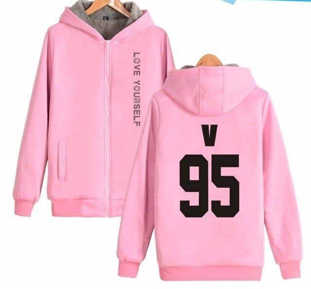 Pink clearance bts hoodie